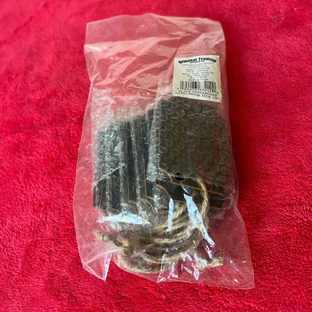 Black Chalkboard Tags with Twine